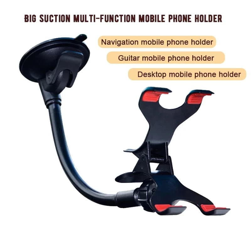 360° Rotating Car Phone Holder Universal Windshield Dashboard Mount Cellphone Stand GPS Flexible Bracket Auto Accessories