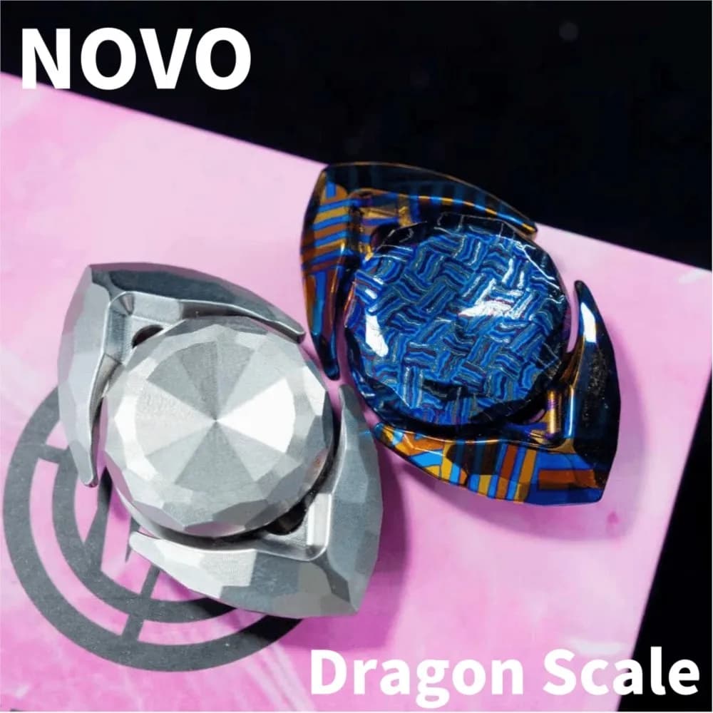 NOVO Studio Dragon Scale Fidget Spinner a due pale Timascus Giocattolo antistress Fidgeting Spinner Accessori da scrivania