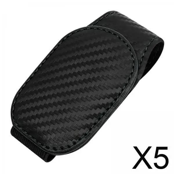 Porta occhiali magnetico per visiera parasole per auto Organizzatore con clip multi-carta in pelle PU per riporre interni auto