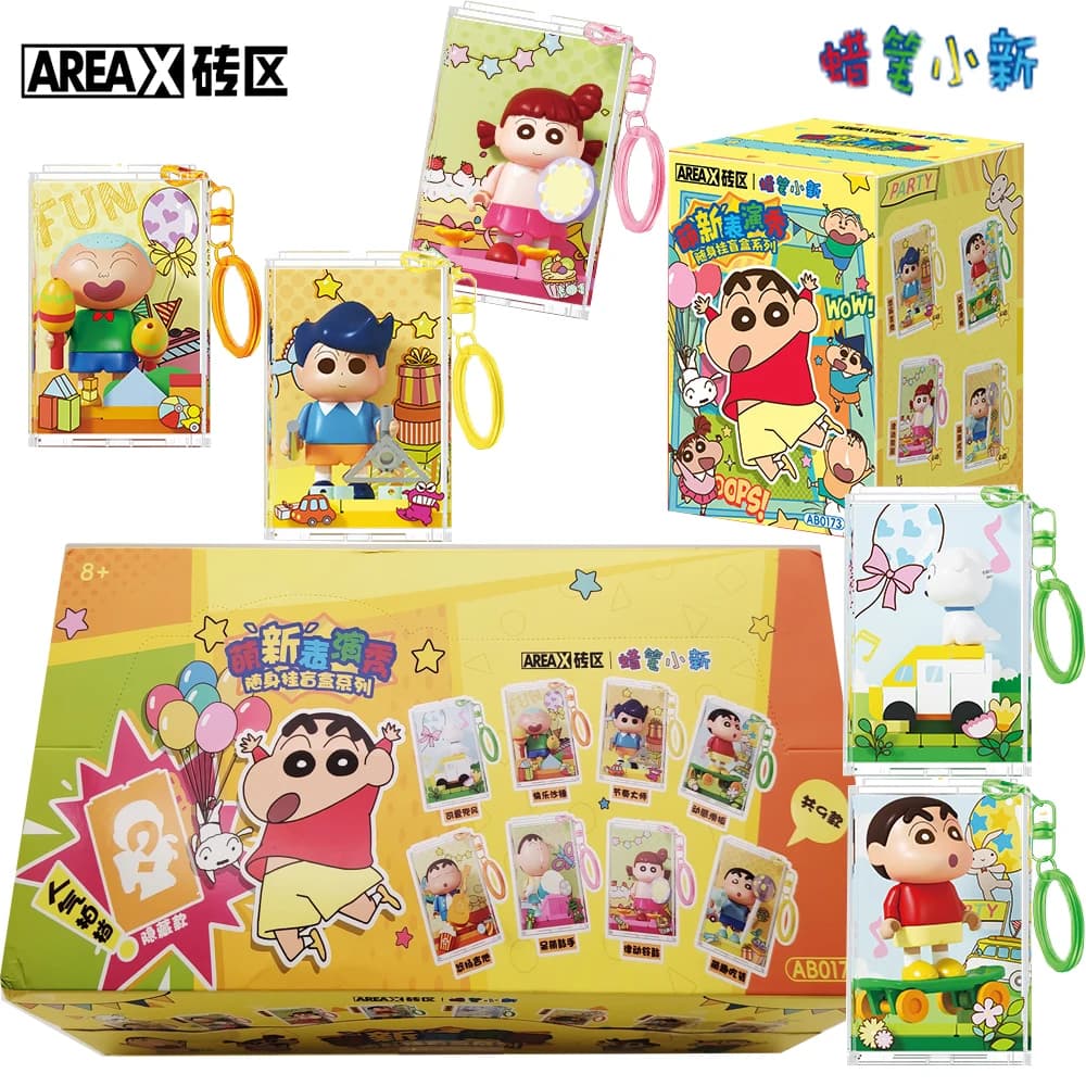 Nuovo AREA-X Original Crayon Shin-chan Performance Show Blind Box Cartoon Fashion Trend Squisito Ciondolo Accessori Borsa Regali