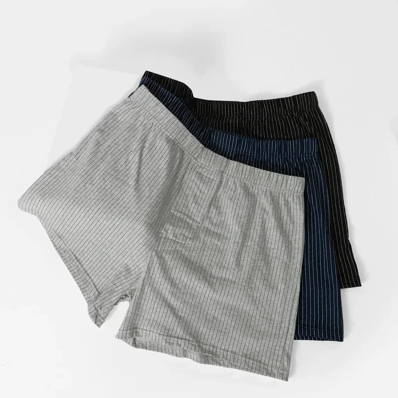 Pantaloncini da uomo larghi per casa, boxer estivi in cotone sottile, pantaloni a quattro angoli taglie forti, pantaloni pigiama da casa