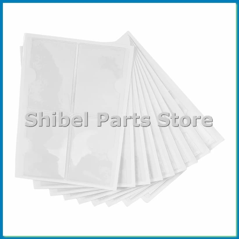 36 Pezzi Porta Etichette Adesive, Porta Schede con Indice, Tasche Porta Documenti 6x8,5cm in Plastica Trasparente, Porta Etichette Adesive - ABAM