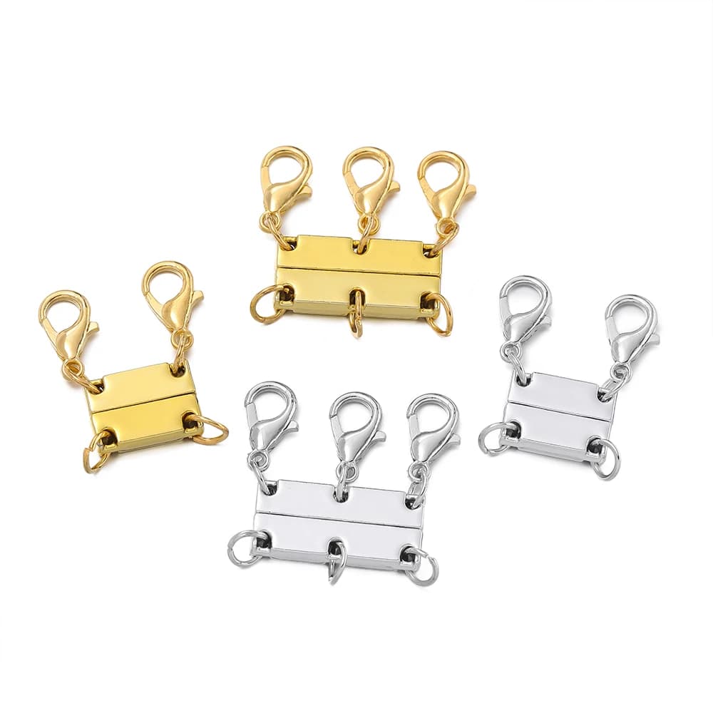 2 set di fermagli magnetici resistenti in metallo, connettori con chiusura magnetica per la creazione di gioielli, accessori per collane, braccialetti fai da te