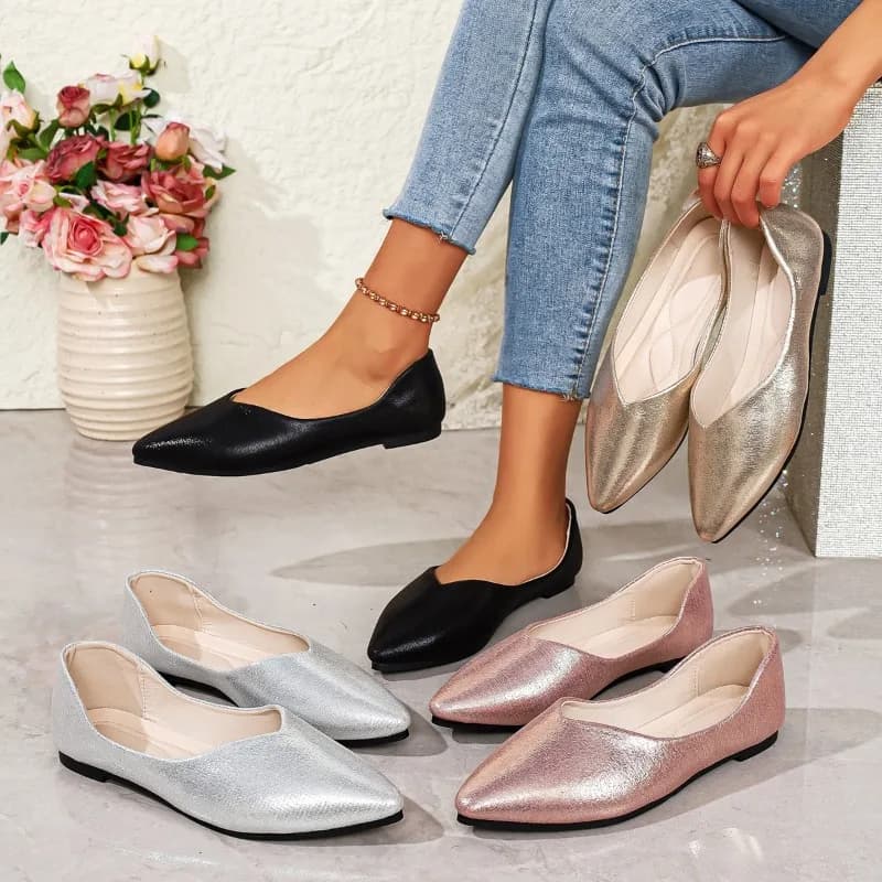 Autumn Elegant Pointed Sexy Low Heel Casual Shoes Fashionable Best Selling Plus Size New Comfortable Work Women's Shoes