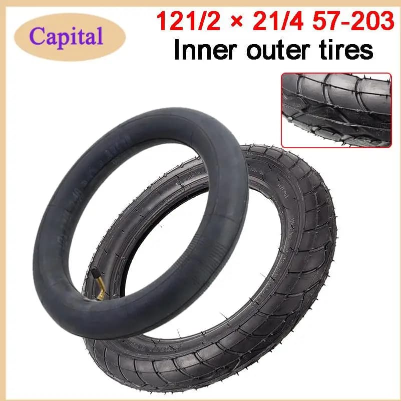 12-inch tyre, 12 1/2x2 1/4 47-203, tyre and inner tube suitable for electric bicycle, baby carrier, folding electric bicycle
