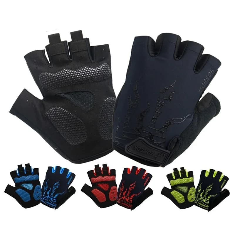 Guanti da ciclismo Mezze dita Uomo Donna Sport estivi Gel antiurto Guanti da moto per escursionismo da campeggio all'aperto Guanti Ciclismo