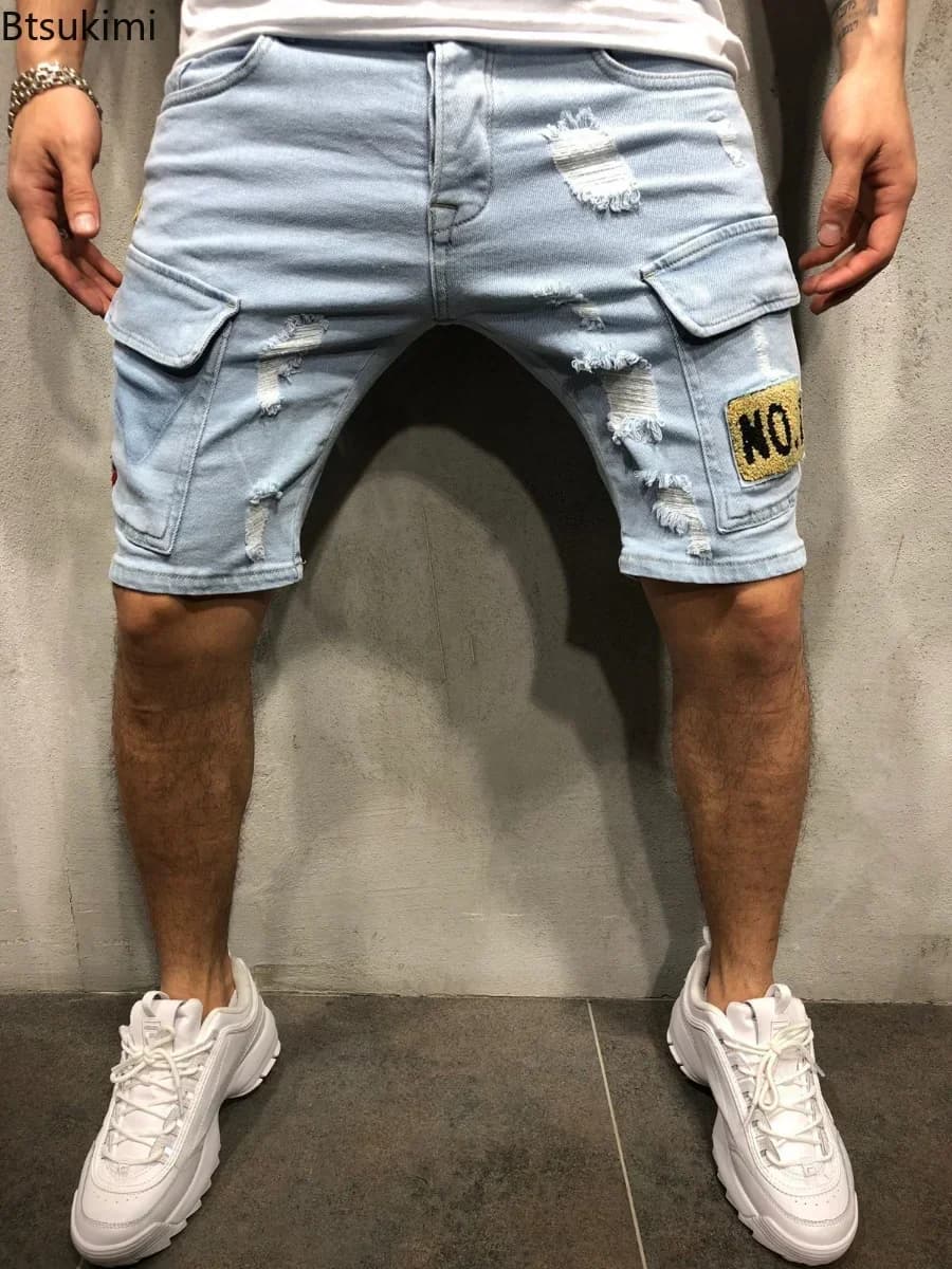 2026 Men's Summer Shorts Women's Shorts Fashionable Casual Jeans High Elasticity Men's Shorts With Slim fit Elastic Pockets For Men