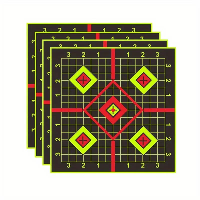 10 pezzi 12 "Splash Target Stickers per tiro con l'arco e gamma Spruzzi gialli fluorescenti luminosi perfetti per esercitarsi con migliorare la precisione