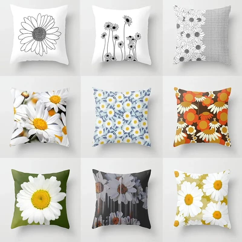 Fodera per cuscino geometrica Hipster Little Daisy Federa per cuscini semplici alla moda nordica moderna per soggiorno Cuscini decorativi freschi