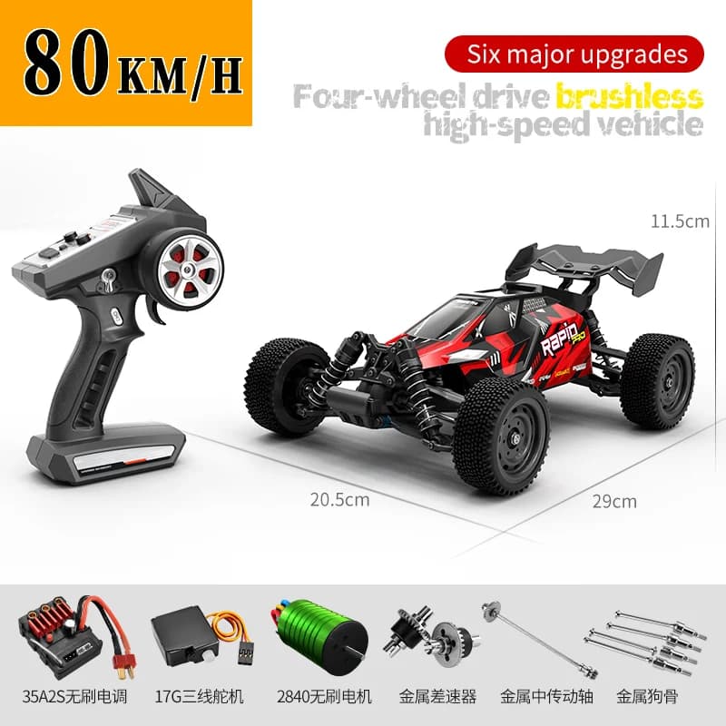 SCY Q130 Q130-C 70KM/H 4WD RC Car with Light Brushless Motor Remote Control Car High Speed Drift Monster Truck Adults Kids Toys