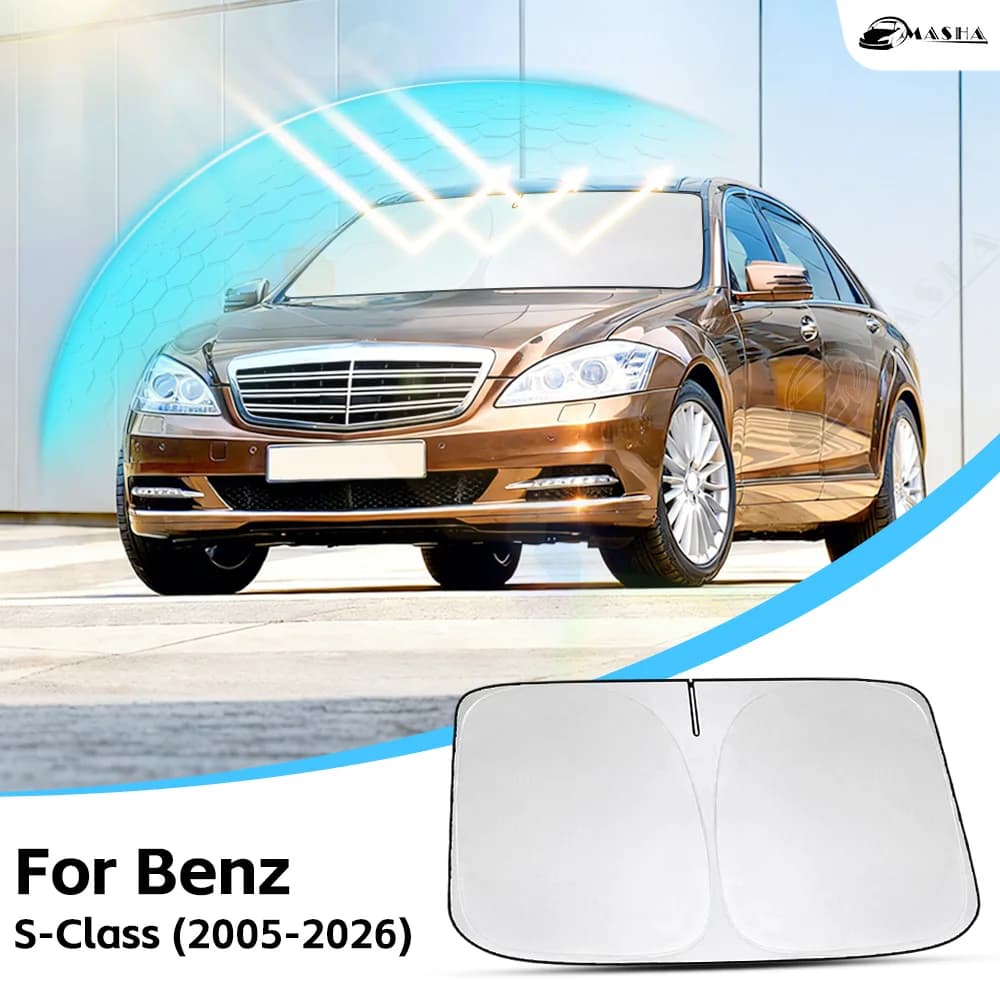Parasole per Parabrezza Auto per Mercedes Benz Classe S W221 W222 W223, Protezione Riflettente per Interni