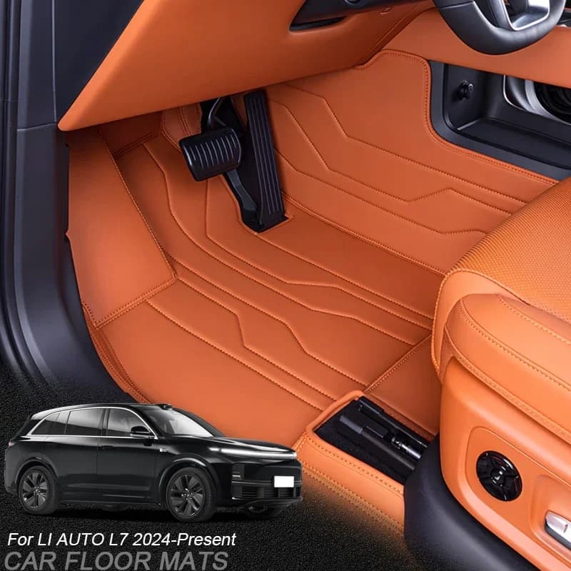 For LI AUTO L7 2024-Present Custom Leather Nappa Anti-Slip Auto Piede Protecting Luxury Zerbino Waterproof Floor Pad Interior accessory