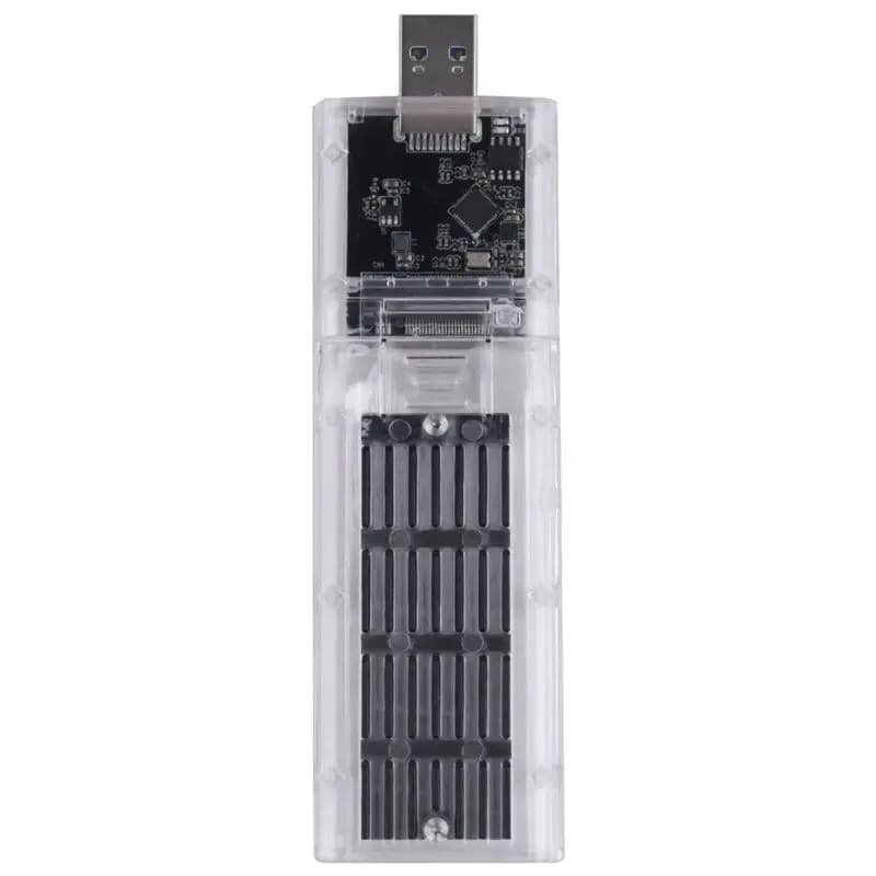 External M.2 NGFF SATA SSD Enclosure High Speed USB3.0 Gen1 5Gb/S Transparent SATA SSD Hard Drive Case For PC