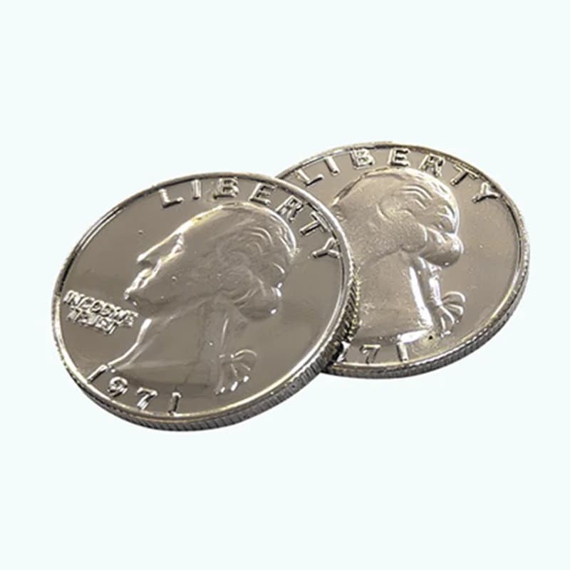 1PC Double Sided Quarter Dollar (Heads) trucchi magici Double Face Coin Bet accessori magici Close Up Street Illusions Gimmicks