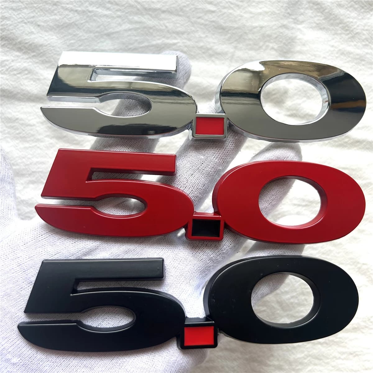 3D Metallo 5.0 Logo Adesivo Emblema Distintivo Decalcomania Car Body Lato Parafango Decorazione Trim Per Ford Mustang 15-17
