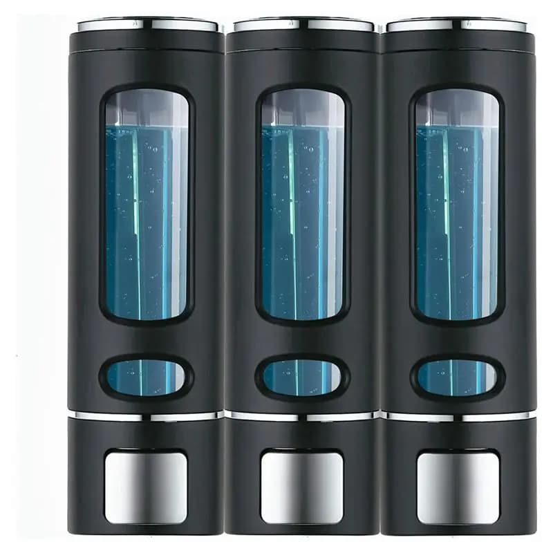 Dispenser di shampoo COME, dispenser di shampoo e balsamo, dispenser di shampoo per doccia a 3 scomparti