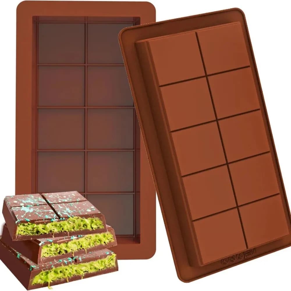 Rectangle Silicone Chocolate Bar Mold Easy Release Durable Non Stick Mould for Protein Bar Energy Bar Handmade Gift Baking Tools