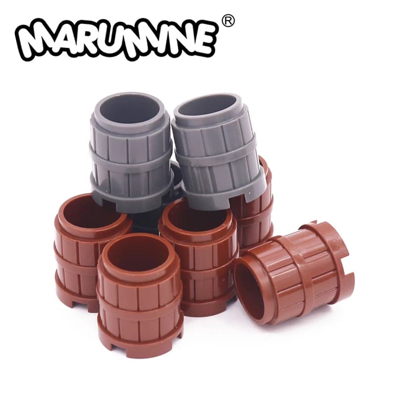 Marumine 2489 2x2x2 contenitore rotondo in botte di legno 20 pezzi MOC mattoni fai da te assemblaggio parti di particelle blocchi di costruzione accessori
