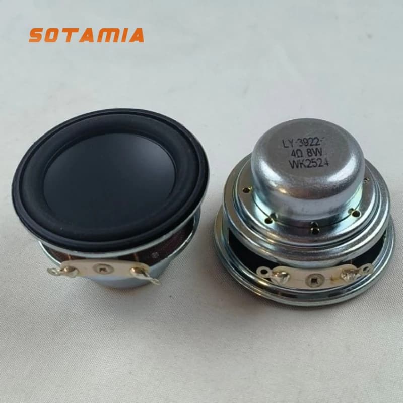 SOTAMIA 2 pezzi altoparlante HIFI audio full range da 1,5 pollici 40mm 4 Ohm 8W altoparlante impermeabile altoparlanti Bluetooth portatili fai da te