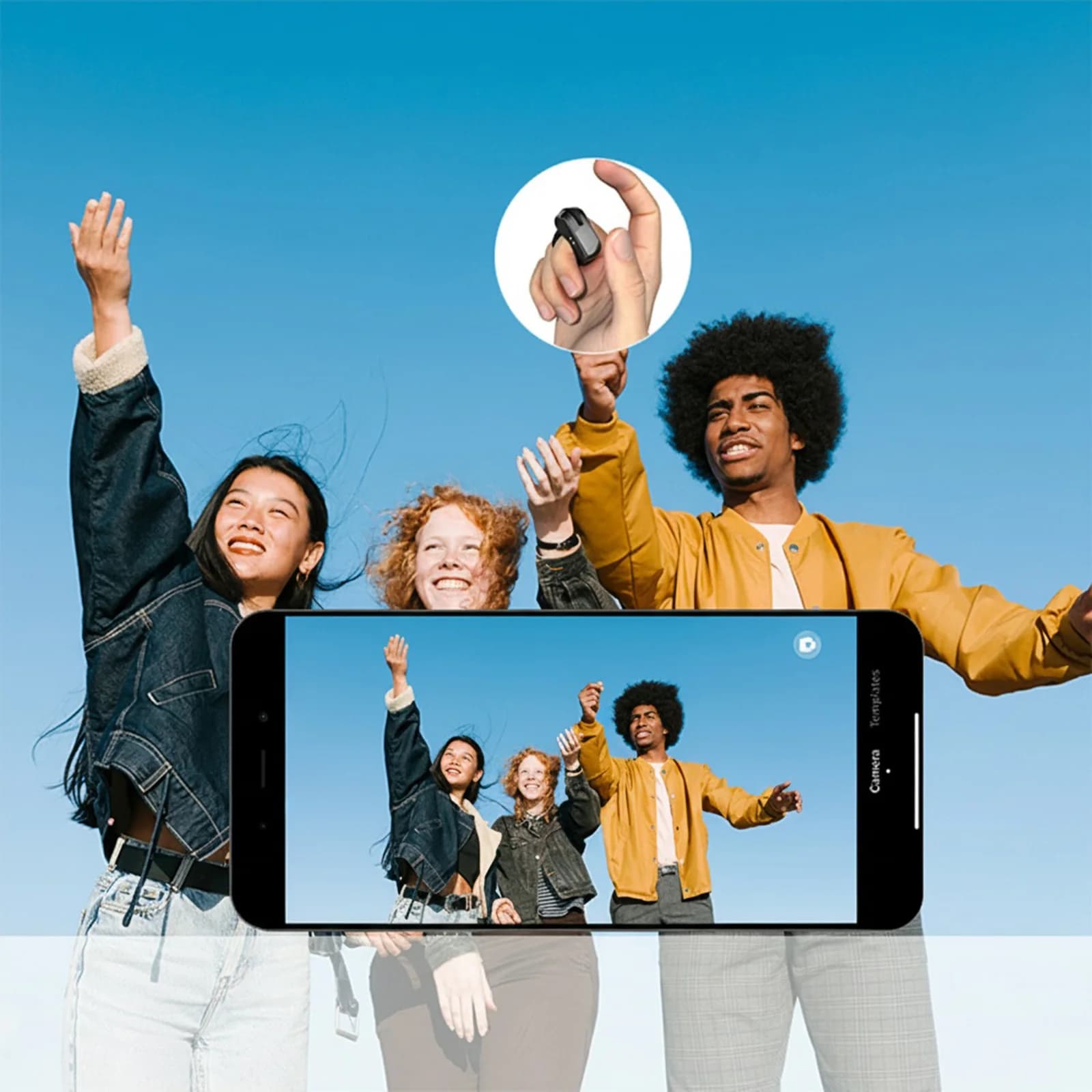 Telecomando BT con touchpad, anello per il dito con funzione mouse e girapagina per PC, laptop, tablet e dispositivi mobili