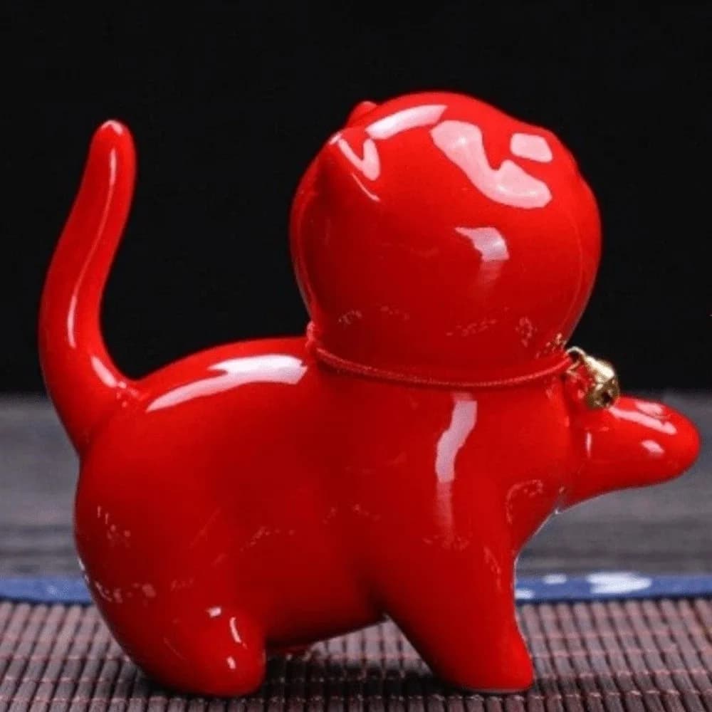 Ceramic Cat Incense Burner Holder Cute Animal Shaped Rabbit Shaped Tea Pet Handmade Craft Decorative Incense Stick Holder