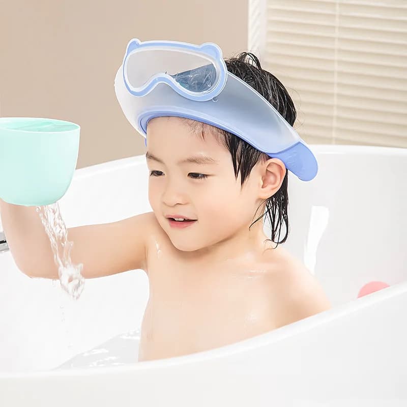 Bath Shampoo Cap, Visor Hat, Adjustable Baby Shower Cap, Bath Cap Shield, Head Protector