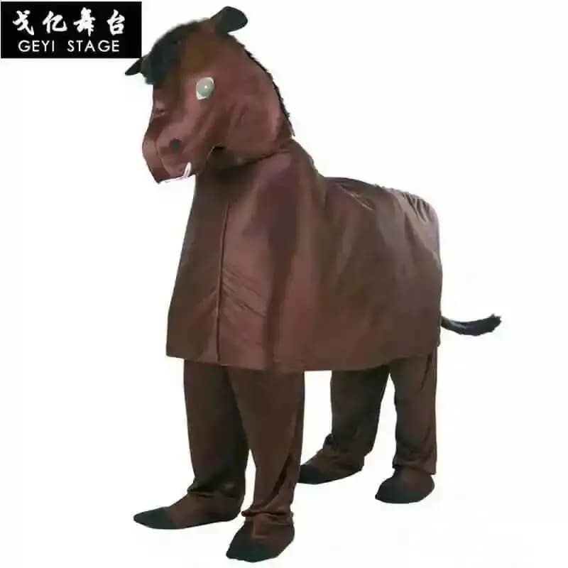 Costumi interi a tema cavallo per bambini e adulti, abiti da cartone animato per cosplay, costumi di Carnevale, abbigliamento per feste in maschera.