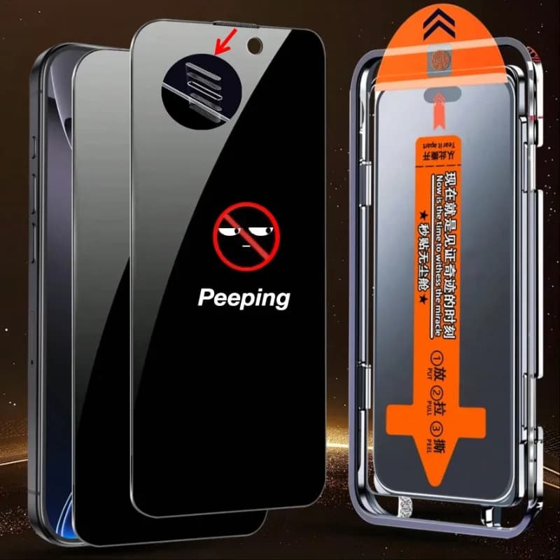 2 pezzi protezione schermo privacy per iPhone 16e 16 15 14 13 12 11 Pro Max XS XR vetro temperato vetro anti-impronte impermeabile