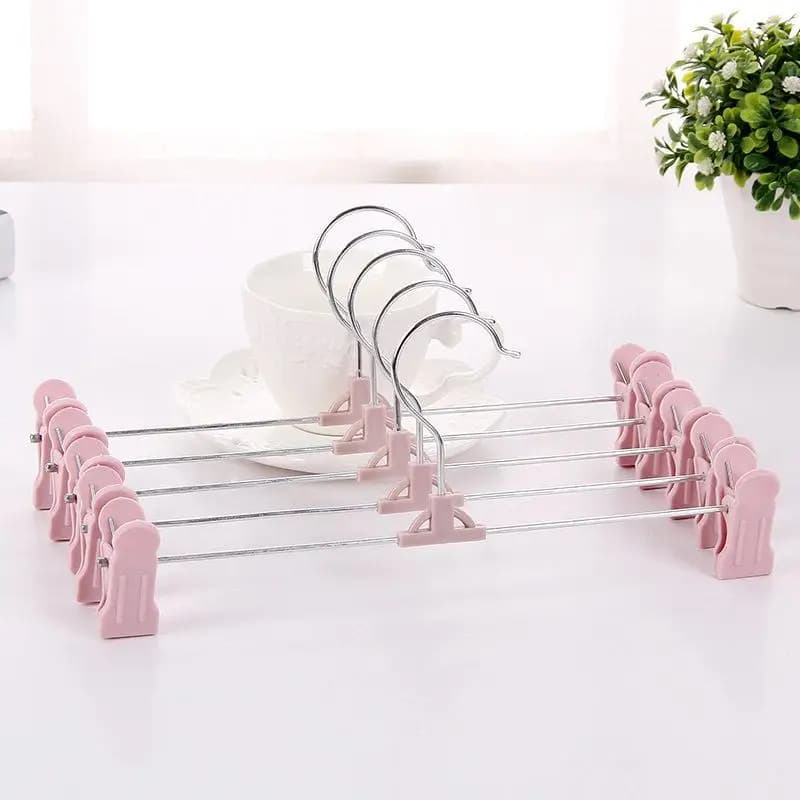 Durable Thin Clothes Hanger for Dry Cleaning Shop Bedroom Use No Trace Anti-Slip Pants Clamp Portable for Travel Lightweight