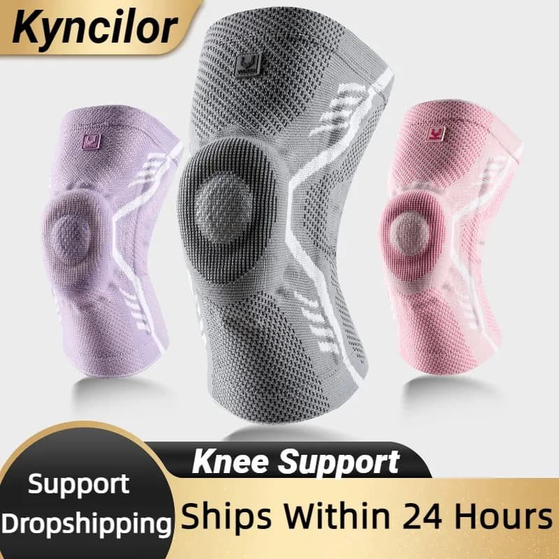 Cinghia per ginocchiera completa a molla supporto mediale per rotula forte protezione per compressione del menisco imbottiture sportive cestino da corsa