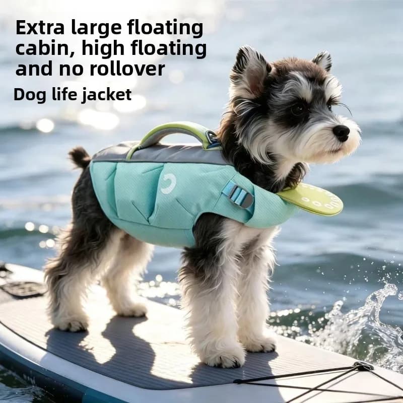 Dog Life Jacket with Reflective Strip Summer Pet Swim Vest for Puppy Pool High Buoyancy Flotation Suit Adjustable Water Gear