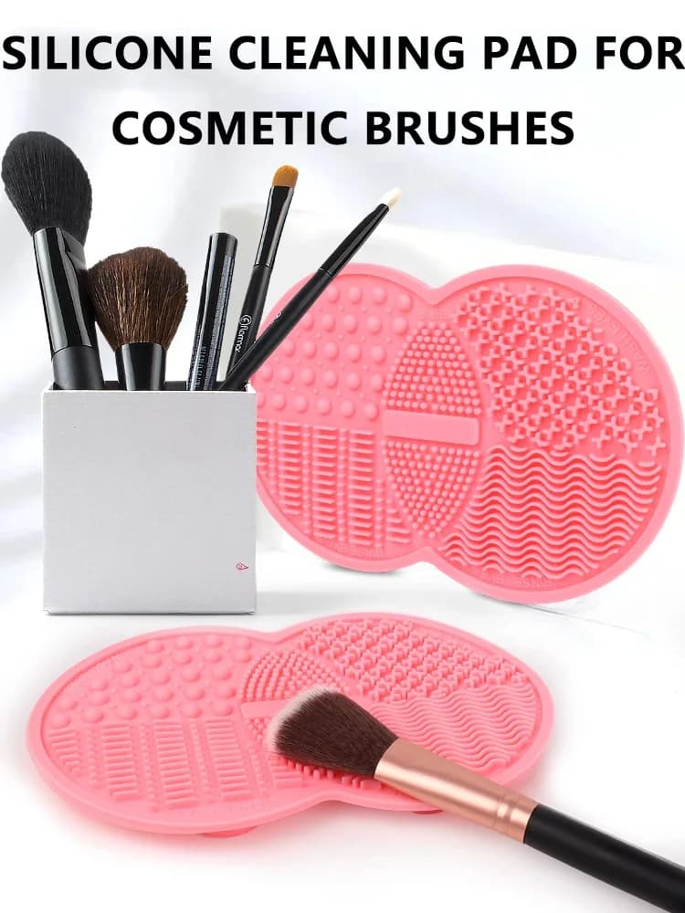 Cleaning Mat Makeup Brushes Portable Cosmetic Background Eyebrow Brushes Cleaning gel Tools Makeup Tools Silicone scrub table