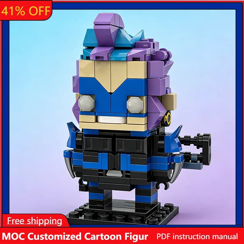215 PCS Cartoon Dolls Blue Bird Themed Figurine MOC Customize Modular Building Block Creative Design DIY Boys Festival Toy Gift