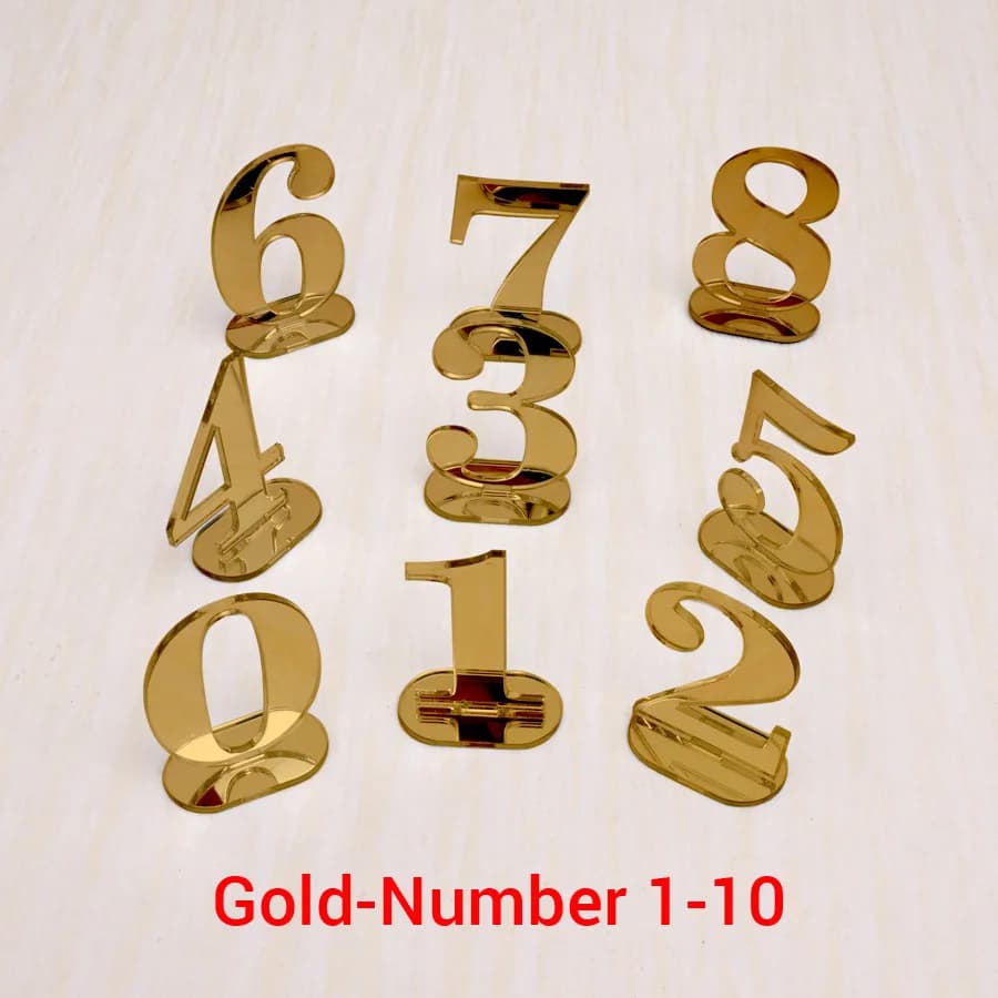 Numero 1-10/1-20 specchio acrilico per feste di compleanno di nozze con Base per la decorazione della tavola della doccia per bambini decorazione della scrivania per eventi