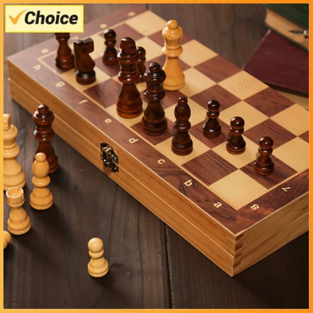 29x29cm Large Chessboard Developing Strategic Thinking Chess Wooden Set Best Gifts Wood Board Game No for Kids Adults