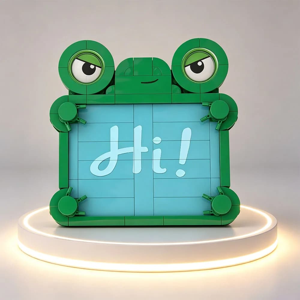 MOC 170+PCS Theme Frog Tablet Creative DIY Building Block Models, Birthday Party Supplies, Festival Party Gifts