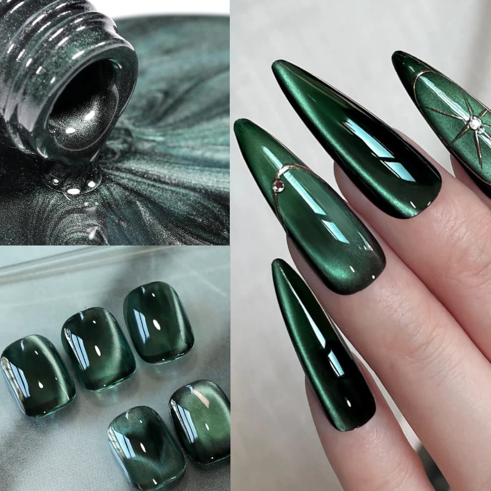 BORN PRETTY Smalto per unghie gel magnetico solo gatto verde da 15 ml Smalto rosso che desidera mela ragno giglio Soak Of UV Nail salon