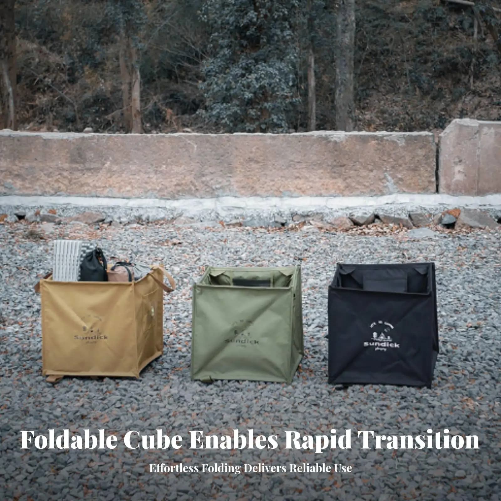 Camping Garbage Can Portable Foldable Trash Bin Outdoor Trash Bin Collapsible Lightweight for Campers, Campsite, Picnics