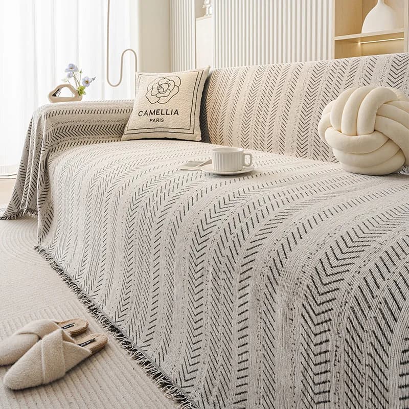 Knitting blanket Cover for living room L-shaped sofa 1/2/3/4 places Cover for home Design Fish-lit model
