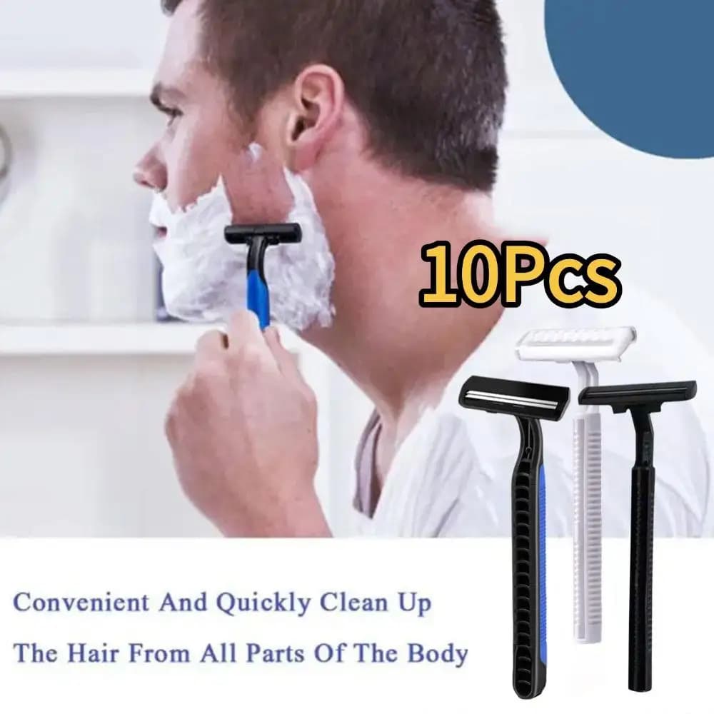 10PCS Plastic Blades Portable Barba Hand Razor Trimmer for Body Razor Hotel Disposable Accessories Facial Skin Care Tools