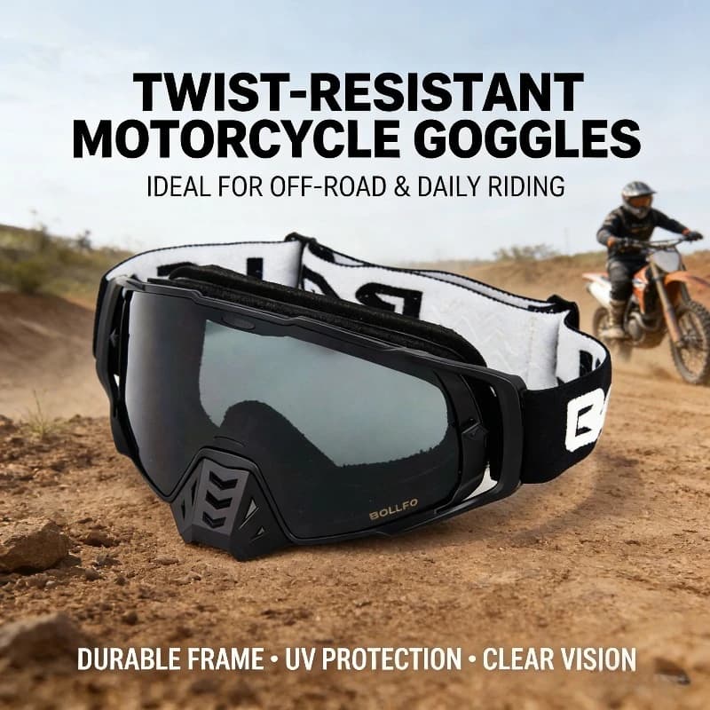 Occhiali da Motocross Fotocromatici Antiappannamento Protezione UV Antivento per Corse all'Aperto Sci Motoslitta Uomo Donna