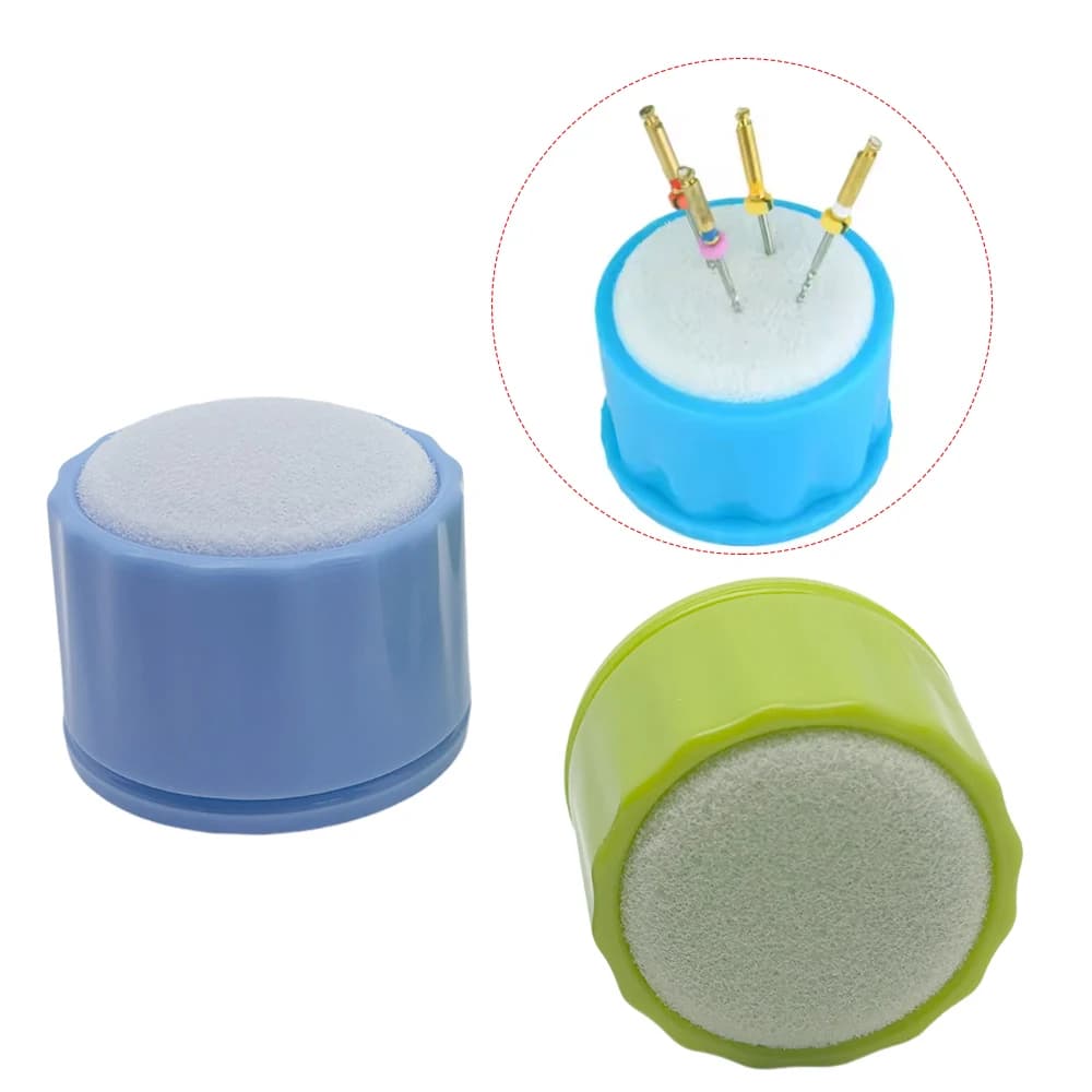 Support for files with self-clavable silicone base for radicular channel tools with efficient organization and cleaning