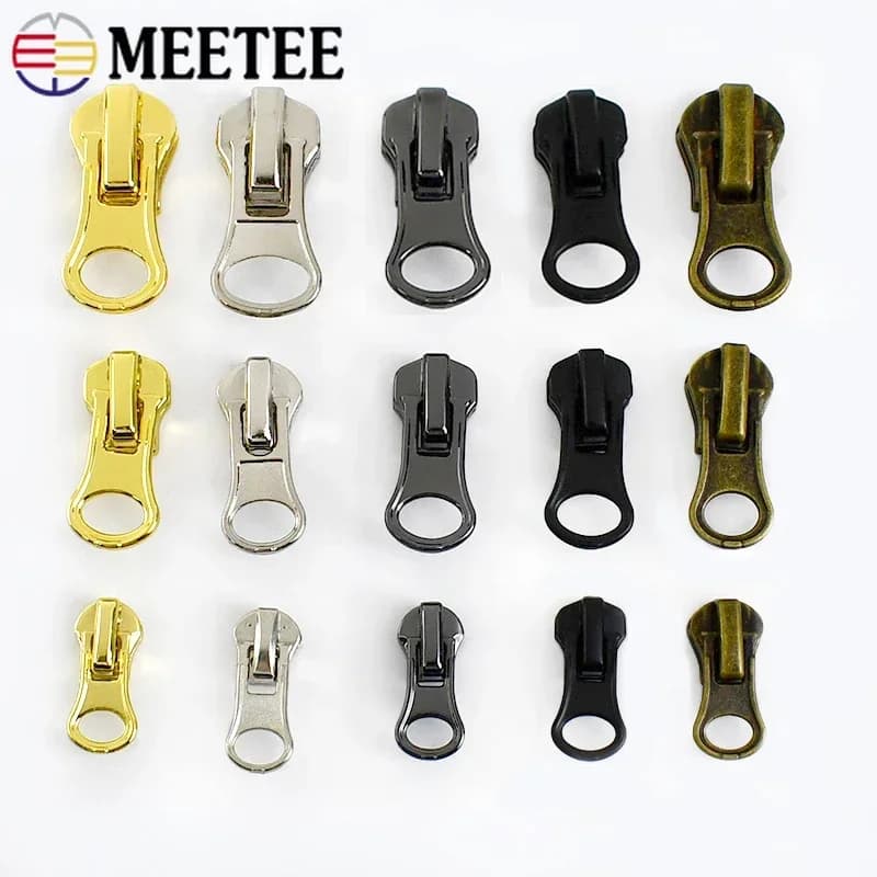 10/20 pezzi Meetee 3 # 5 # 8 # Cursore per cerniere in metallo Borsa Giacca Estrattore per cerniere Vestiti fai da te Kit di riparazione testa cerniera Accessori per cucire