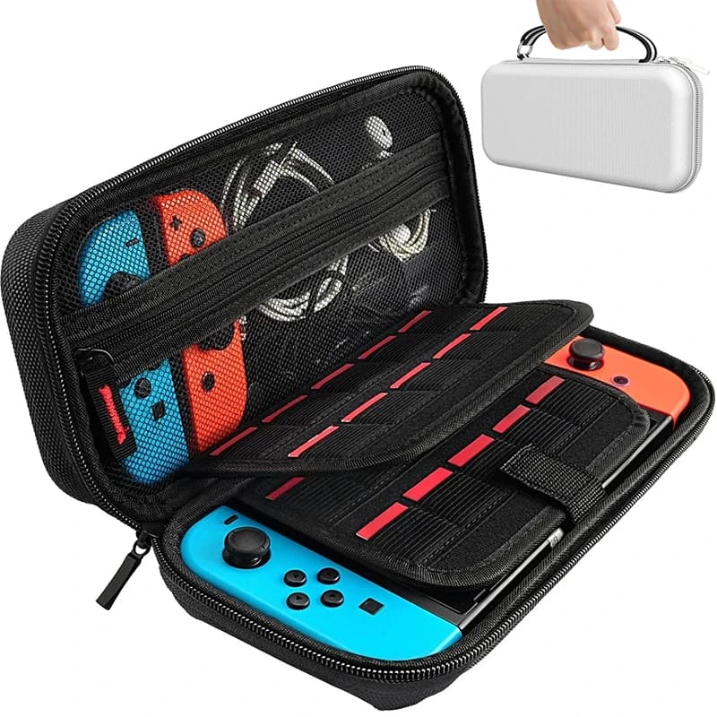 Borsa portaoggetti per Nintendo Switch Borsa portaoggetti con maniglia Borsa da viaggio portatile Borse portaoggetti per macchine da gioco Switch impermeabili e durevoli