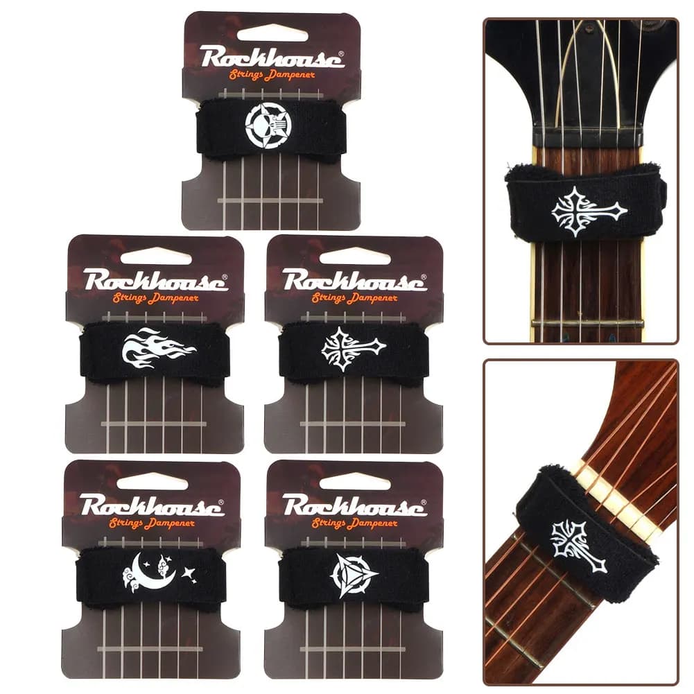 Corde per chitarra Muter Bass silenziatore muto resistenza regolabile Fretboard cinghie di Muting per chitarra elettrica acustica Ukulele