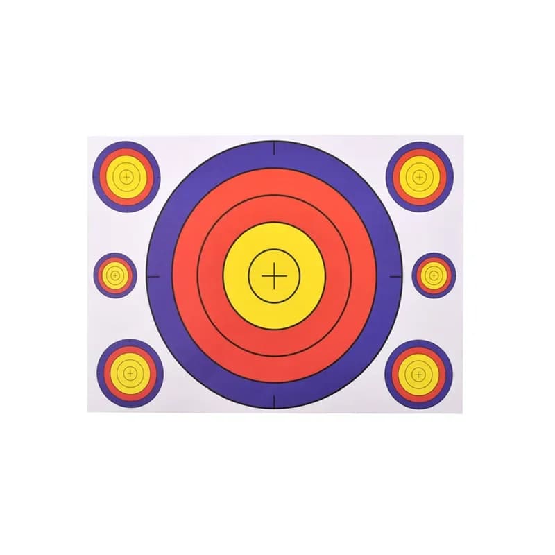 10 pezzi Tiro con l'arco Bersaglio Carta per il viso Carta a tre cerchi 18 cm x 21 cm Sport all'aria aperta Tiro con l'arco Accessori per esercitazioni