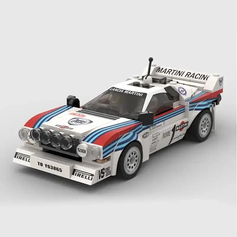 Giocattoli da costruzione di MOC, Lancia Rally 037 Martini Racing Winner, Monte Carlo 1983, Regalo di compleanno fai da te, 244 pezzi
