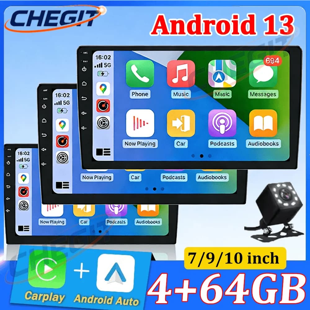 Autoradio Android 13 2Din 7"/9"/10" Universal 64G Wireless Carplay Android Auto GPS Multimedia Reader Intelligent Auto Systems