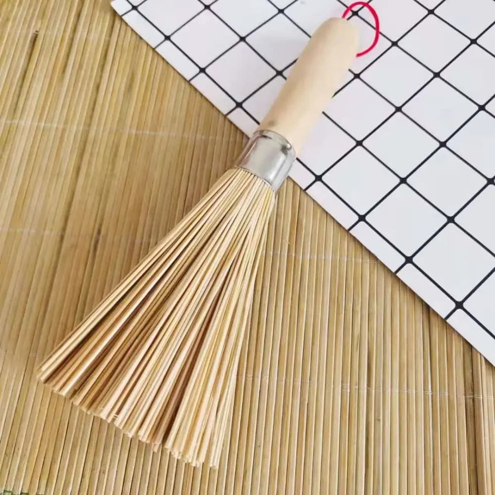 Traditional Natural Bamboo Durable Wok Brush Pot Pan Cleaner Cleaning Tool Dish Scrubber
