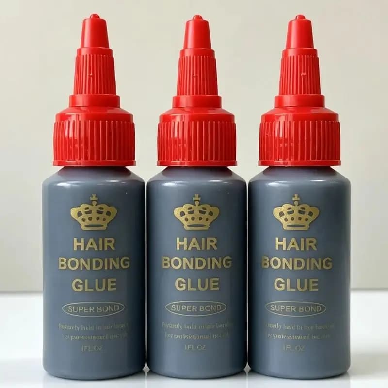 1 O.z. Colla Nera Impermeabile per Extension Capelli 1/2/3 Pezzi, Colla Super Resistente per Ciglia Finte e Integrazione Sicura di Capelli